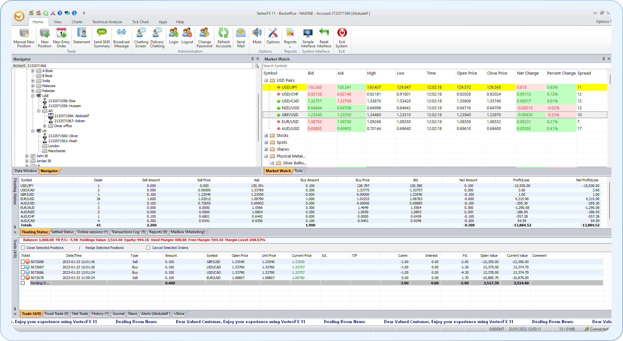 Vertex BackOffice